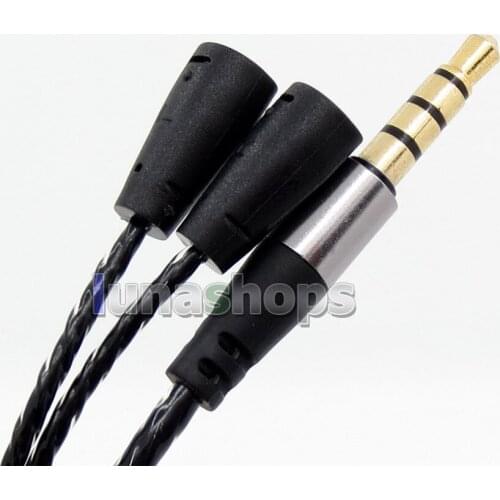LN005875 3.5mm OFC Mic Remote Volume Control PVC Skin Cable For Sennheiser IE8 IE80i Headphone