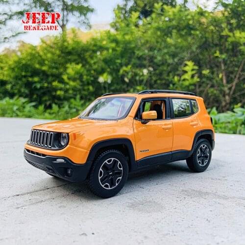 Maisto 1:24 Jeep Renegade Rubicon Simulation Orange Alloy Car Model Crafts Decoration Collection Toy Tools Gift