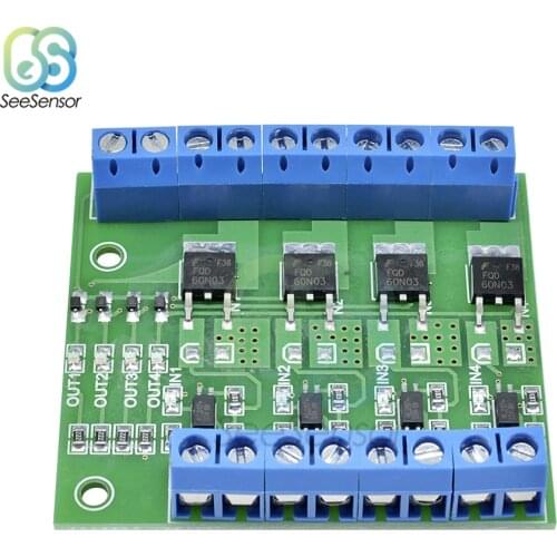MOS FET F5305S 4 Channels Pulse Trigger Switch Controller PWM Input Steady for Motor LED 4 Way 4ch Trigger Switch Module