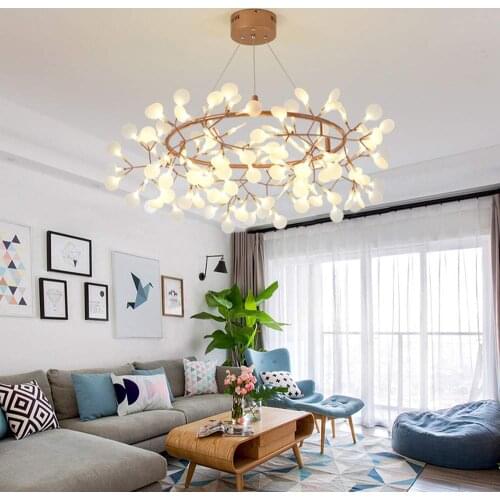Firefly Pendant Living Room Restaurant Postmodern Simple Northern Europe Tree Leaves Chandelier