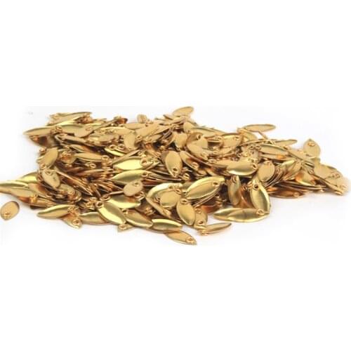 50pcs Metal Lure DIY Fishing Spinner Spoon Lures Trout Frogs Vib Reflective Stainless Steel Sheet Noisy Spoons Bait Accessories