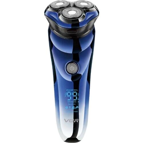 Professional LED washable Turbo rotate shaver for men electric razor rechargeable 3D beard face dry or wet shaving machine