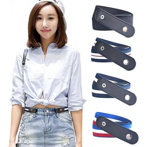 Belt For Jean Pants Dresses No Buckle Stretch Elastic Waist Belt Women/Men No Bulge No Hassle Generalsize Waist Belt