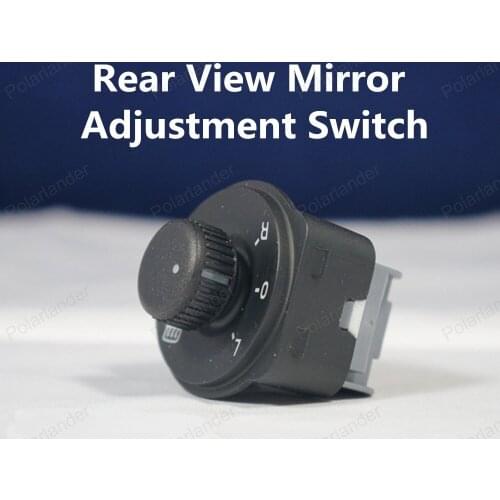 Polarlander 100% New Car Side View Mirror Knob 1ZD959565 Chrome Rear View Mirror Adjustment Switch for S/koda O/ctavia