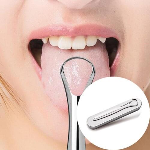 80% Hot Sale Tongue Brush Excellent Fit Ergonomics Handle 3 Types Stainless Steel Tongue Scraper Metal Cleaner for Home Use