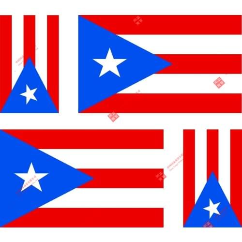 Funny 4x Sticker Adesivo Adesivi Decal Decals Vinyl Bandiera Puerto Rico Motorcycle Decals Racing Motorcycle Helmet Stickers