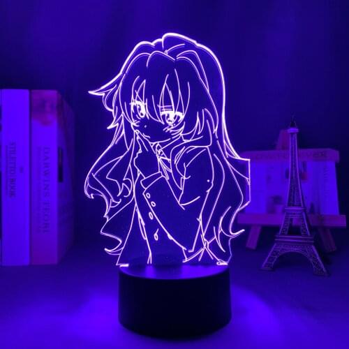 Anime Toradora Led Night Light for Kids Bedroom Decor Nightlight Birthday Gift Anime Gadget Room Table Lamp Taiga Aisaka