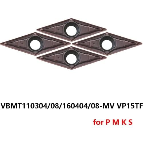 Original VBMT VBMT160404 VBMT160408 VBMT110304 VBMT110308 MV VP15TF Universal Carbide Inserts Lathe Turning Tools CNC