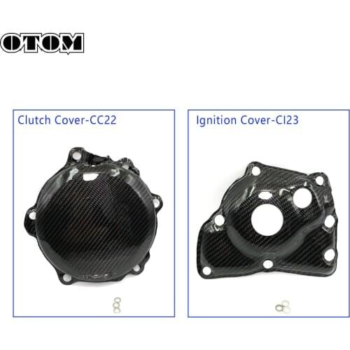 OTOM 2019 Motocross Engine Clutch Cover Magneto Covers Carbon Fiber Protection Guard For SUZUKI RMZ 250 Off-road Motorcycle Part