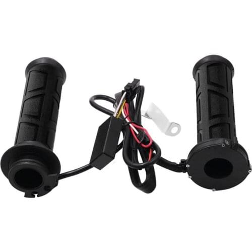 1 Pair Universal Motorcycle Heated Grip Handle Bar Motobike Heating Grips 7/8" 22mm Molded Grips Hand Warmers Winter