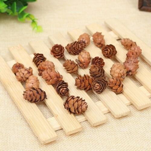 100piece/lots 1-2cm Komatsu flower Christmas decorations Small pine cones dried flowers handmade decoration materials larch