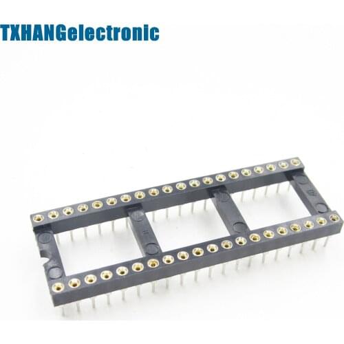 2PCS 40Pin DIP40 SIP Round IC Sockets Adaptor Solder Type gold plated machined diy electronics