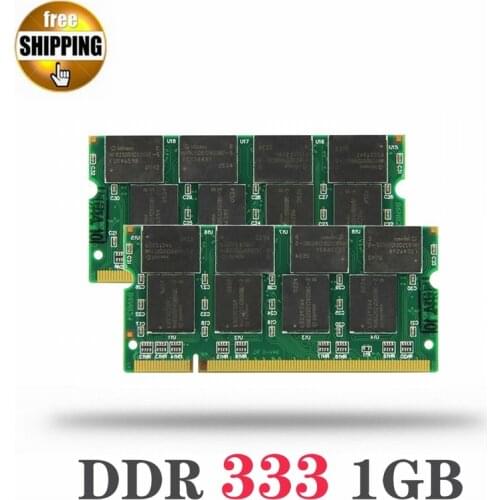 2PCS Laptop Memory RAM DDR PC-2700 333MHZ 1GB 200PNS For Notebook Computer Sodimm Memoria Ram SO-DIMM DDR 333 1GB Compatible 266