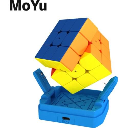 2021 MoYu Weilong AI 3x3x3 Smart Magic Cube Magnetic 3x3x3 Bluetooth Connect Professional Speed Cube Toys Gift