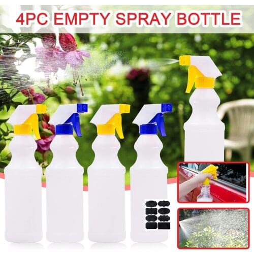 4pc Spray Bottle Plastic Salon Water Spray Bottle Hair Hairdressing Fine Mist Water Spray Bottles With Blackboard Label#g4