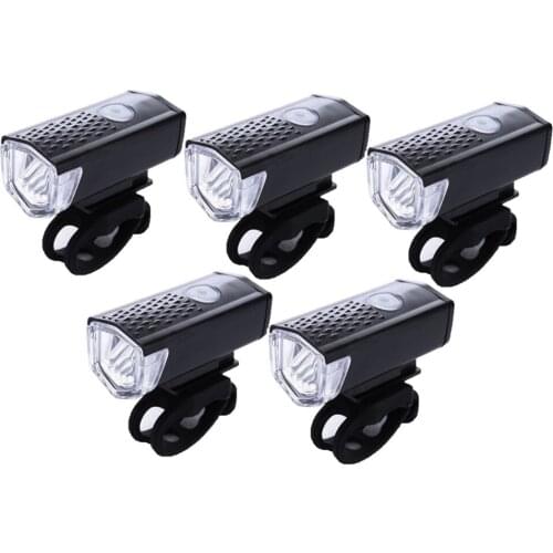 5PCS Bike Headlight Super Bright Riding Handlebar Front Lamp Flashlight