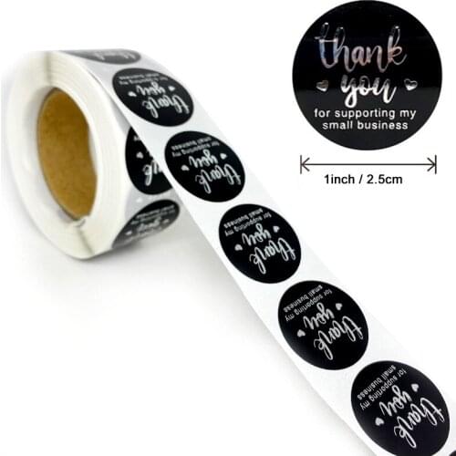 500pcs Thank You For Supporting My Small Business Sticker Handmade Sticker Christmas Sticker Gift Packaging Sealed Label