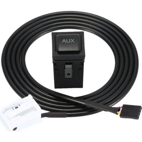 KKmoon AUX In Socket Switch Plug Ip-Bus Music Audio Interface for VW Passat B6 B7 CC Touran POLO 1999-2004 Facelift RCD510+/310