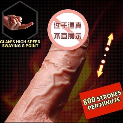 Automatic Telescopic Dildo Vibrators Huge Realistic Dildos Vibrator Heating Penis Vibrator Sex Products Adult Toys For Women