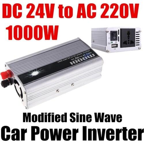 Auto converter Modified Sine Wave Car Accessories Inverter DC 24V to AC 220V 1000W Car voltage transformer USB Charger