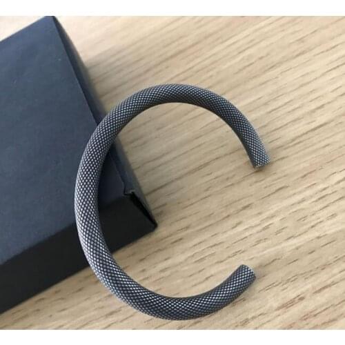 New Fashion Gothic Antique Silver Stainless Steel Black Fish Net Open Cuff Bangles Bracelets For Men Male Jewelry Drop Shipping