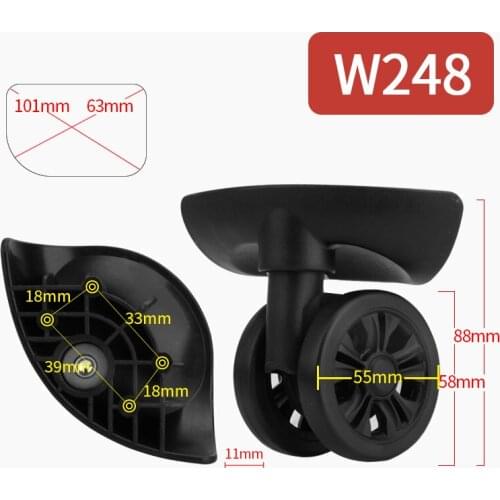 Luggage wheels pull rod box rolling universal wheel luggage accessorie 360 spinner pull wheel 1 pair of Luggage Suitcase casters