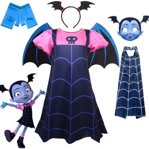 Children Vampire Costumes Kids Scary Vampire Costumes Girls Dresses Halloween Party Costumes for Kids Fancy Dress For Girls