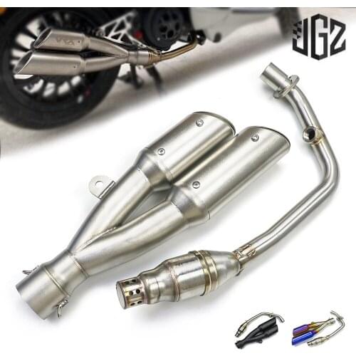 For Vespa Sprint Primavera 150 Exhaust Pipe Motorcycle Stainless Steel Tail Front Link Pipe Clip Clamp Caliper Bracket All Years