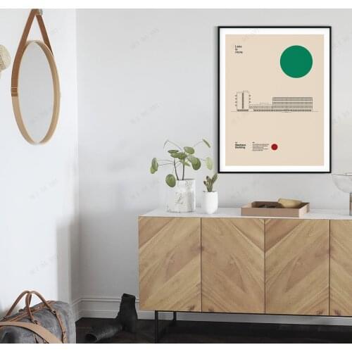 Canvas Print Poster Bauhaus Building Walter Gropius 1926, Minimal Architecture Dessau Bauhaus Design wall art