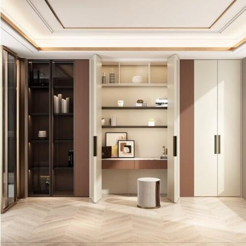 Customized bedroom wardrobe Cloakroom wardrobe integral combination custom-made sliding door furniture