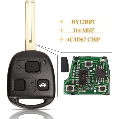 Kutery 2/3Buttons Remote Car Key 314Mhz HYQ12BBT 4C/4D67 For Lexus RX330 2004-2006 RX350 2007-2009 LS430 ES330 SC430 Fit Toyota