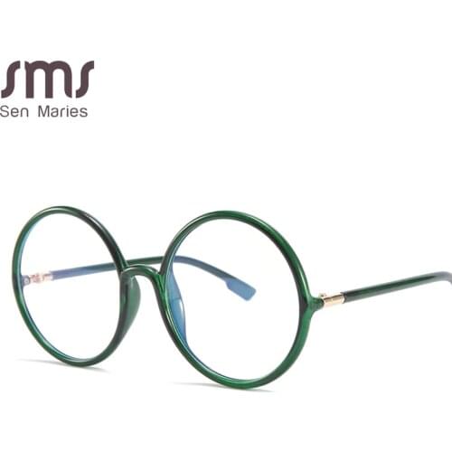 Round Optical Frames TR90 Anti-blue Eyeglasses Women Men Fashion Myopia Glasses Frames Retro Clear Prescription Frame Lady UV400