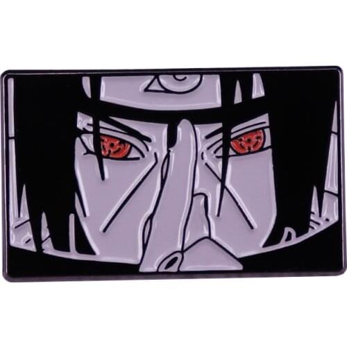 Cool Sasuke Uchiha Sharingan Badge NNaruto Anime Pin Orochimarus Cursed Seal Brooch Ultimate Ninja Storm Jewelry
