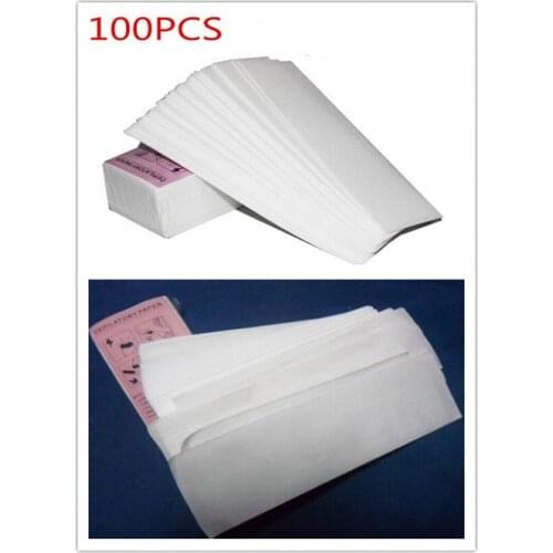 Hot 100pcs pack Professional Hair Removal Tool Depilatory Paper Nonwoven Epilator Women Wax Strip Paper Roll Waxing Smooth Legs
