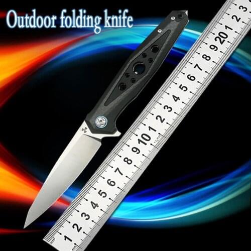 Outdoor knife D2 steel multi-function knife self-defense knife mini folding knife portable key knife fruit knife