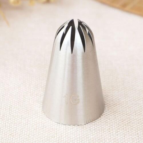 #1G Large Size Cake Cream Piping Nozzles Decoration Stainless Steel Icing Tips Cupcake Pastry Tools