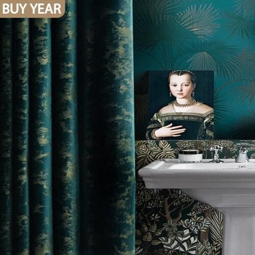 2021 New High-end Curtains for Living Room Bedroom Atmosphere Nordic Simple Light Luxury European style Blackout Velvet