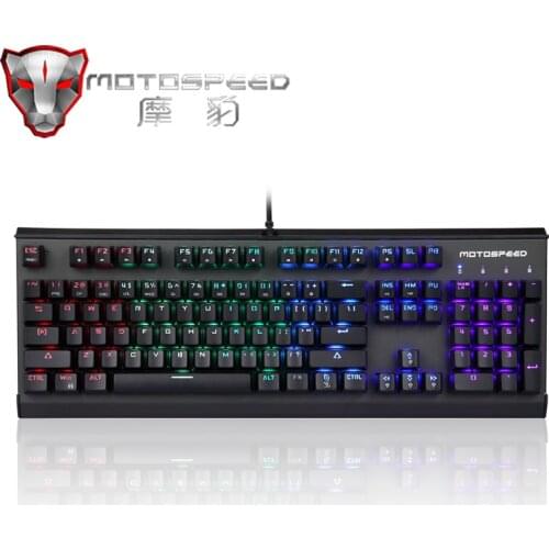 2021 New Motospeed K76 Mechanical Keyboard 104 Keys Red/Blue Switch USB Wired English/RU Gaming Keyboard For PC Laptop Computer
