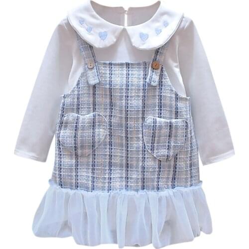Autumn Winter Baby Girls Clothes Long Sleeve Patchwork Princess Dress Kids Clothing Children Best Christmas Birthday Gift