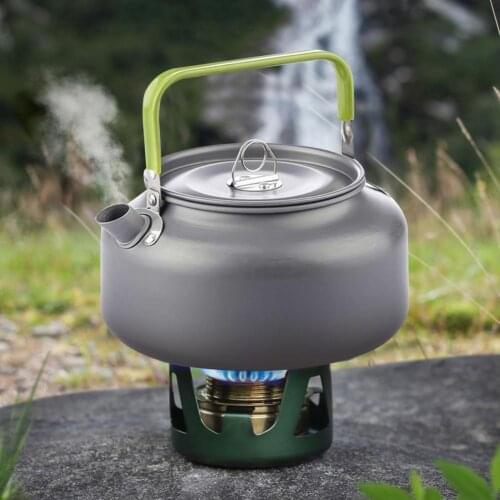 Wholesale 1.2L Portable Camping Boil Water Kettle Aluminum Alloy Outdoor Teapots Coffee Pot