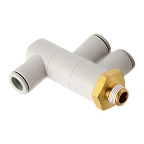 Applicable Tubing: Metric Size, Connection Thread: M, R,Triple Universal Male Elbow KQ2VT12-02AS
