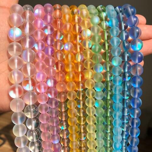 AAA Glitter AB Clear Austria Crystal Natural Round Loose Beads for Jewelry Making DIY Bracelet Necklace 15'' 6/8/10/12mm