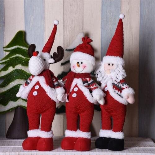 Christmas Ornaments Xmas Furnishing Decoration santa claus Elk Snowman Tree Toy Doll Christmas Decor for Home Gift Natal