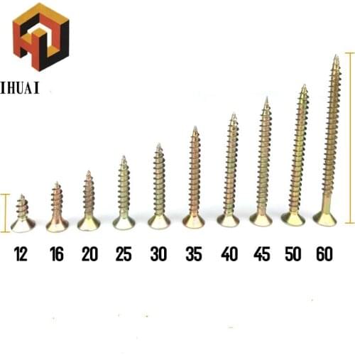 Free shipping 100 pcs Cross head self - tapping screw dry wall nail with hard flat head wood screw fiber nail m3.5