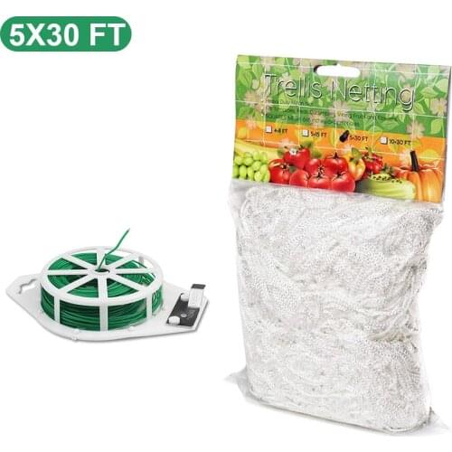 50m Garden Plant Trellis Netting Heavy Duty Mesh Vine Landing Garden Weaving Grow Frame Vegetable Flower Cucumber Climbing Net