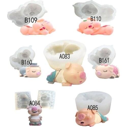 Kiss a pig hat / bow tie silicone mold hightemperature DIY chocolate cake decoration fondant Epoxy silicone mold B160/B161