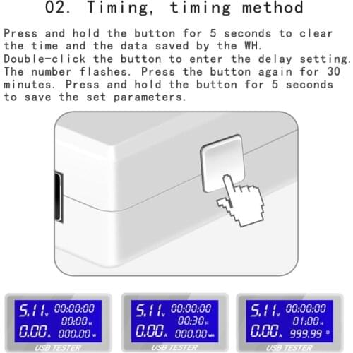 USB Tester Digital Voltmeter Current Voltage Charger Capacity Detector Indicator T5UC