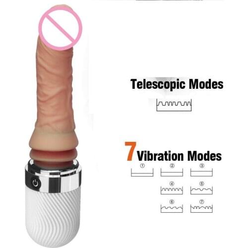 Thrusting Vibration Heating Dildo Vibrator Clitoris Stimulator Machine USB Rechargable Adult Product Adult Sex Toys For Women