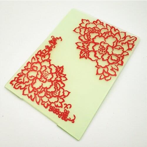 10.5x14.5cm Red vines Embossing folders Plastic bump Scrapbooking DIY Template Fondant indentation Cake Photo Album Card Make