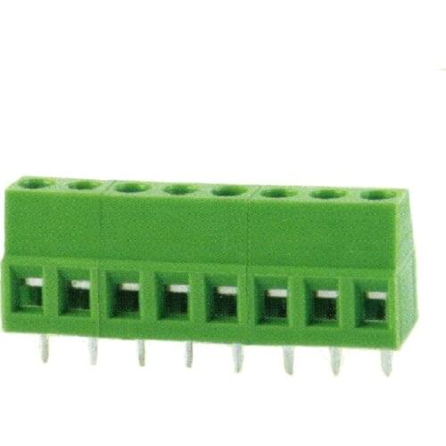 100 Pcs/lot KF128 2.54mm 2P 3P 4P 300V/10A 2.54mm/0.1" PCB Universal Screw Terminal Block, Brass Pin, high quality